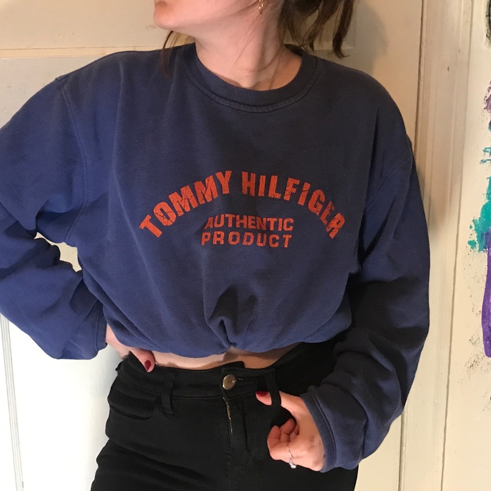 blue authentic tommy hilfiger sweatshirt!